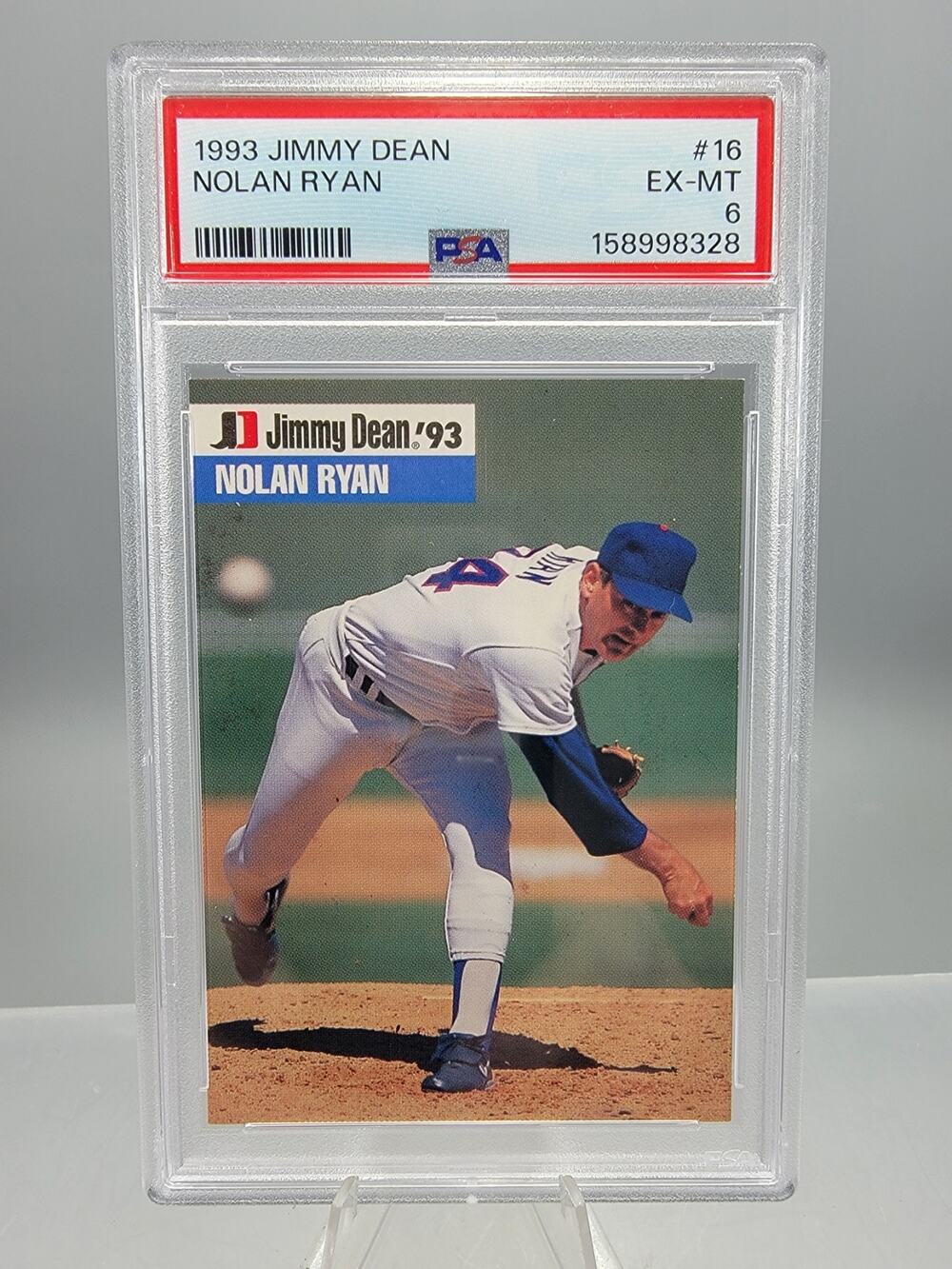 NOLAN RYAN 1993 Jimmy Dean Sausage PSA 6 EX-MT Graded #16